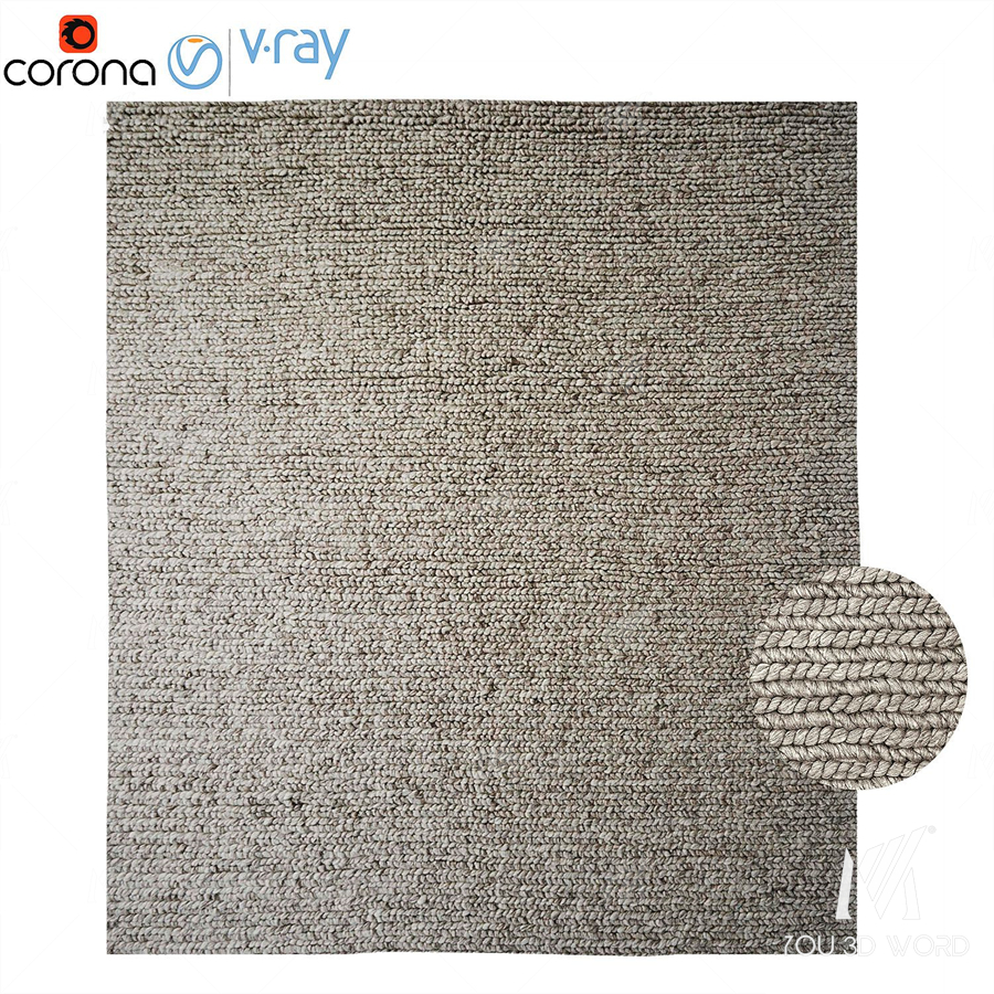 Braided wool rug